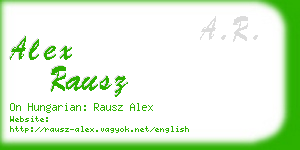 alex rausz business card